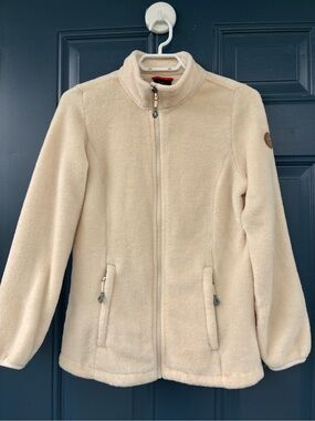 Gerry Cream Full-Zip Teddy Fleece Jacket Size Small Women’s